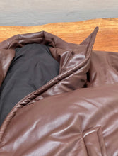 Load image into Gallery viewer, Via Vegan Leather Puffer Coat
